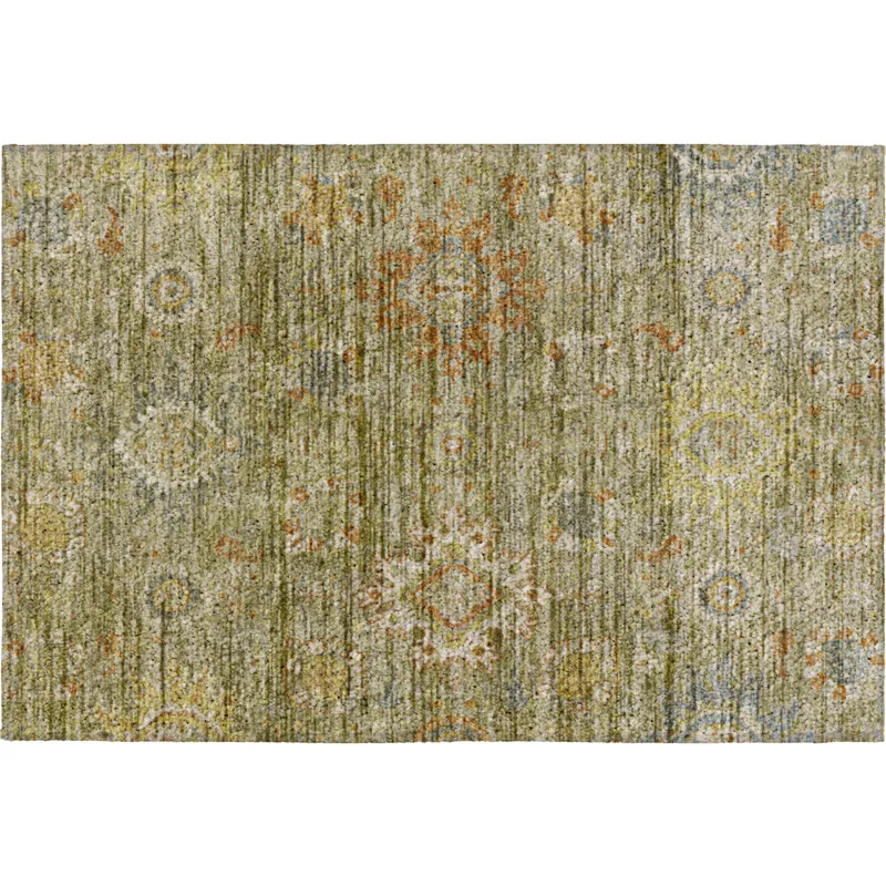 Indoor/Outdoor Silk Road Sage 1\'8\" x 2\'6\" Rug