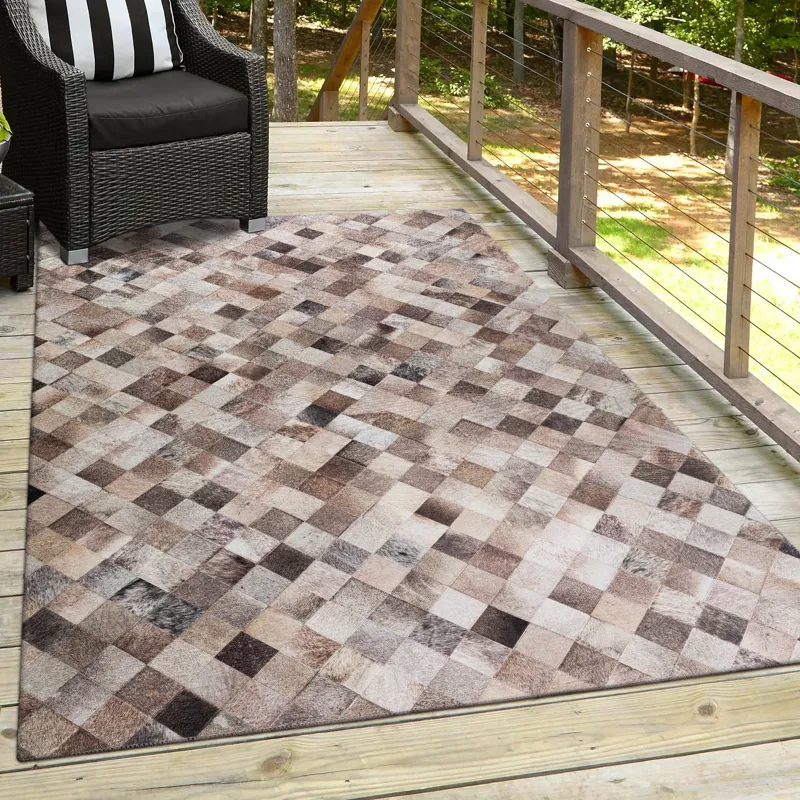 Indoor/Outdoor Stetson Flannel Washable 8\' x 10\' Rug