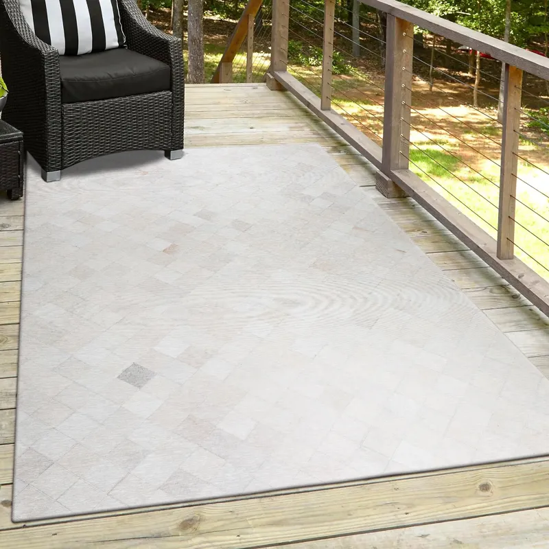 Indoor/Outdoor Stetson Linen Washable 9\' x 12\' Rug