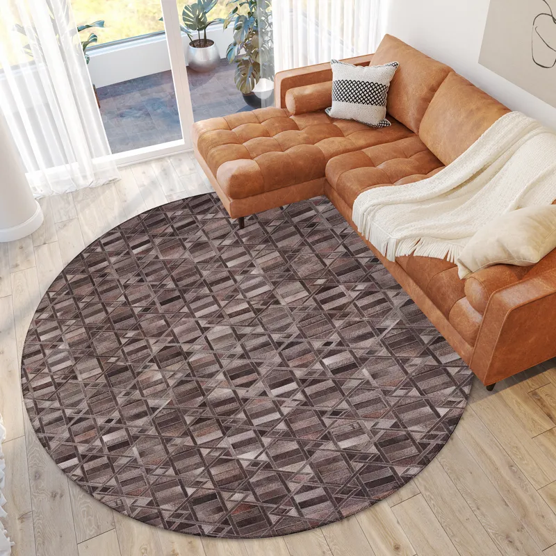 Indoor/Outdoor Stetson Flannel Washable 6\' x 6\' Round Rug