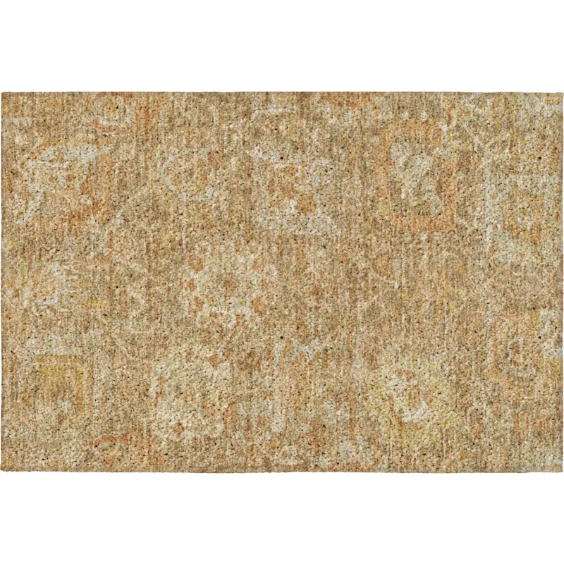 Luxury Washable Indoor/Outdoor Tabrook Khaki 1\'8\" x 2\'6\" Rug