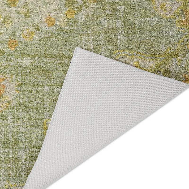 Luxury Washable Indoor/Outdoor Tabrook Aloe 5\' x 7\'6\" Rug
