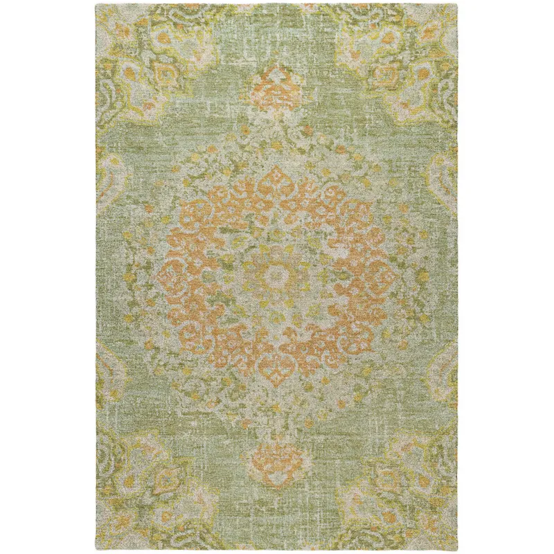 Luxury Washable Indoor/Outdoor Tabrook Aloe 5\' x 7\'6\" Rug