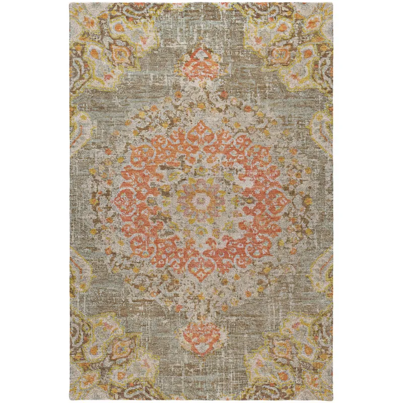 Luxury Washable Indoor/Outdoor Tabrook Brown 8\' x 10\' Rug