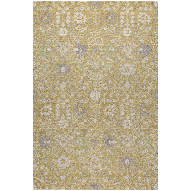 Luxury Washable Indoor/Outdoor Tabrook Gold 10\' x 14\' Rug