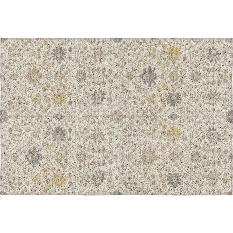 Luxury Washable Indoor/Outdoor Tabrook Ivory 1\'8\" x 2\'6\" Rug