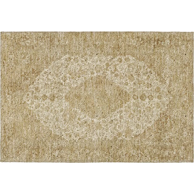 Luxury Washable Indoor/Outdoor Tabrook Beige 1\'8\" x 2\'6\" Rug