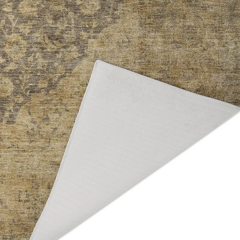 Luxury Washable Indoor/Outdoor Tabrook Mocha 2\'3\" x 7\'6\" Runner Rug