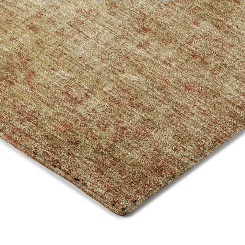 Luxury Washable Indoor/Outdoor Tabrook Paprika 2\'6\" x 3\'10\" Rug