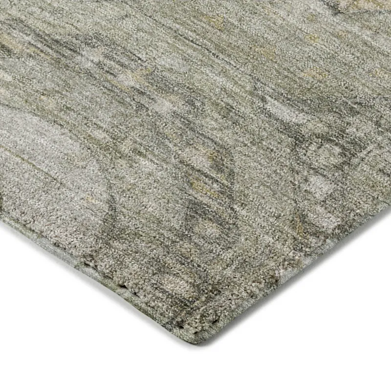 Luxury Washable Indoor/Outdoor Tabrook Pewter 10\' x 14\' Rug