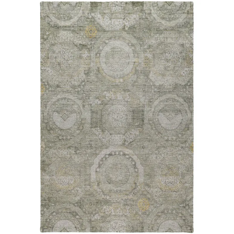 Luxury Washable Indoor/Outdoor Tabrook Pewter 10\' x 14\' Rug