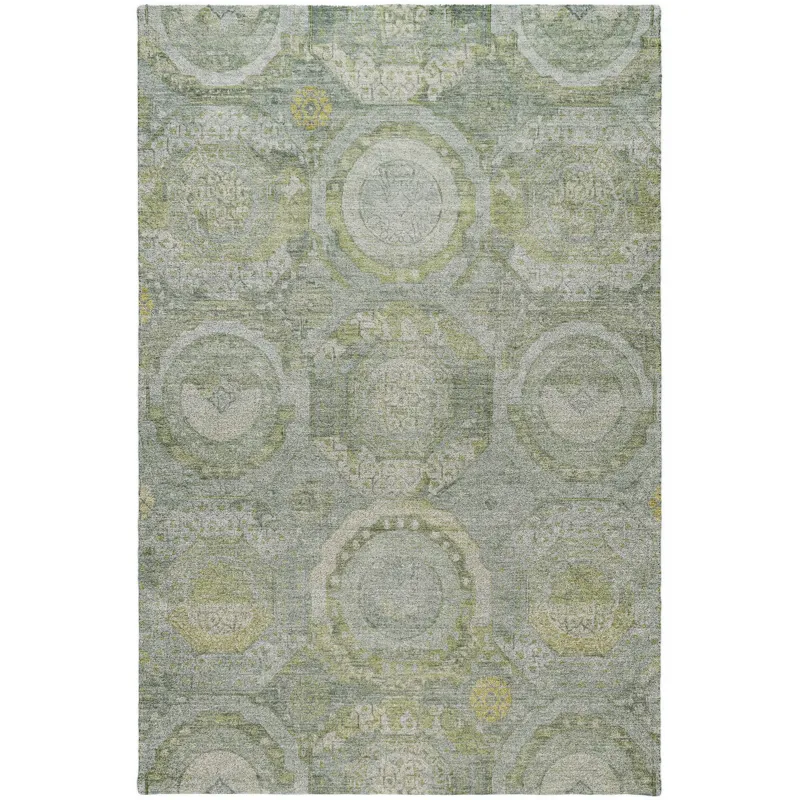 Luxury Washable Indoor/Outdoor Tabrook Sage 5\' x 7\'6\" Rug
