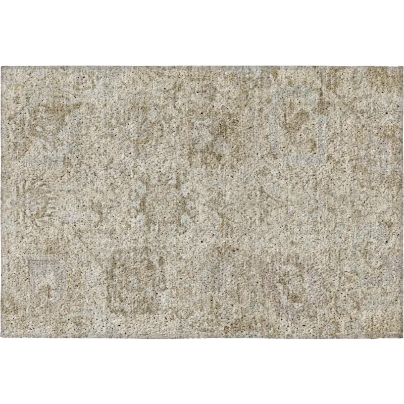 Luxury Washable Indoor/Outdoor Tabrook Ivory 1\'8\" x 2\'6\" Rug