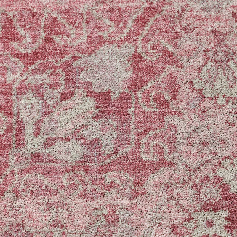 Luxury Washable Indoor/Outdoor Tabrook Pink 1\'8\" x 2\'6\" Rug