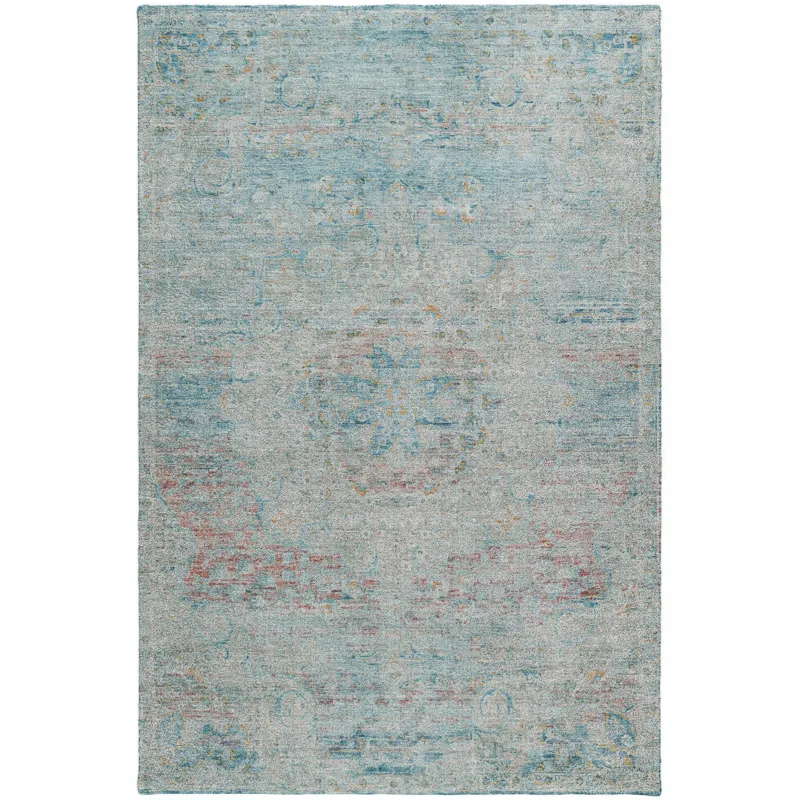 Luxury Washable Indoor/Outdoor Tabrook Sky 10\' x 14\' Rug