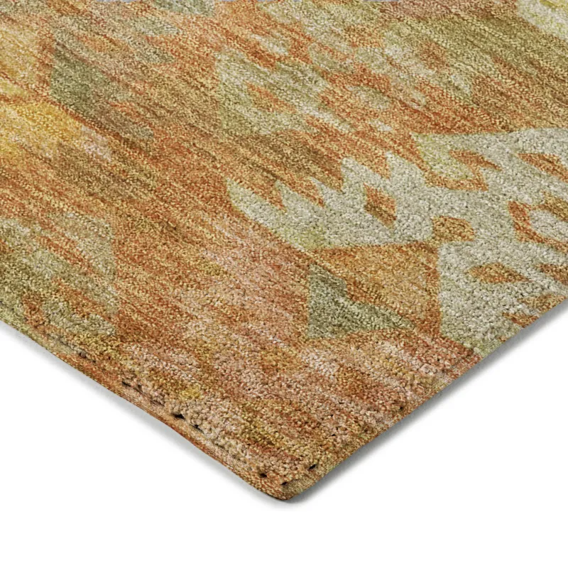 Luxury Washable Indoor/Outdoor Tabrook Copper 9\' x 12\' Rug