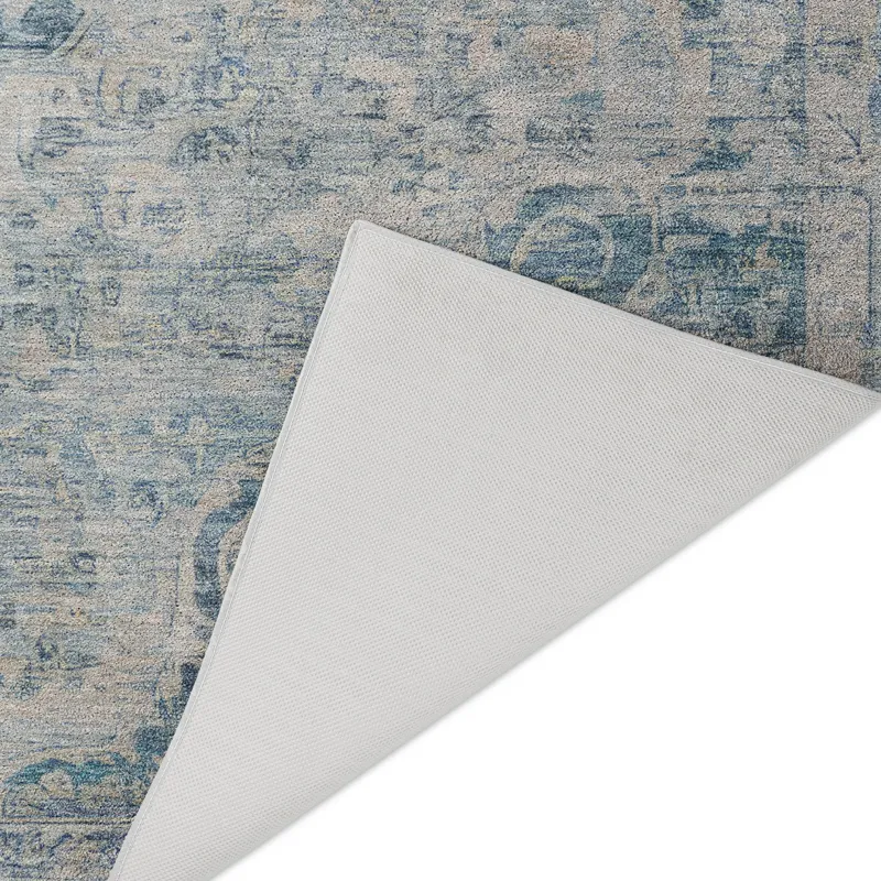 Luxury Washable Indoor/Outdoor Tabrook Blue 2\'6\" x 3\'10\" Rug