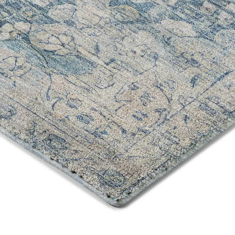 Luxury Washable Indoor/Outdoor Tabrook Blue 2\'6\" x 3\'10\" Rug