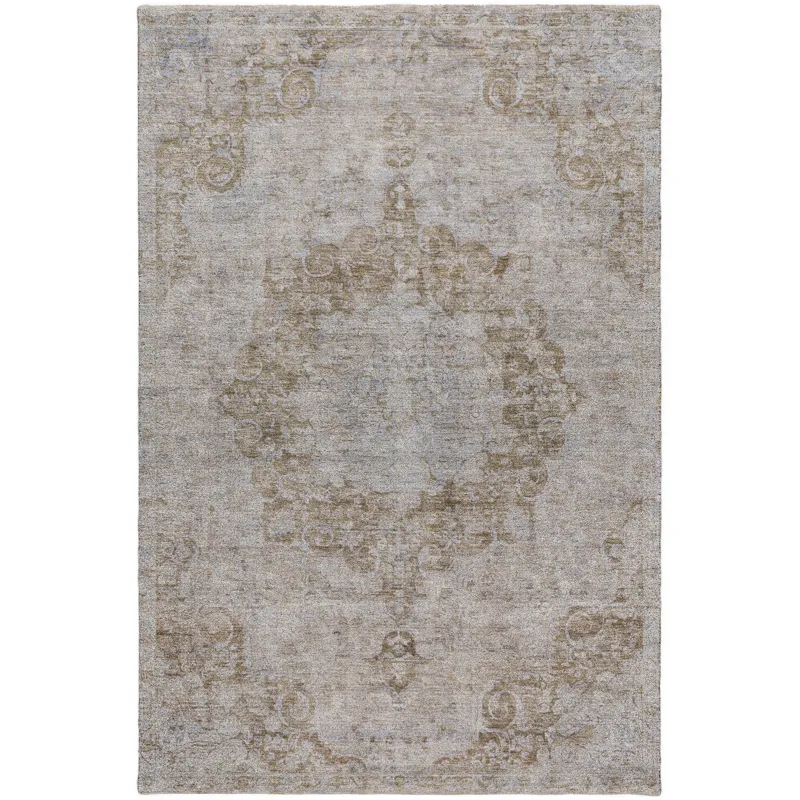 Luxury Washable Indoor/Outdoor Tabrook Chocolate 3\' x 5\' Rug