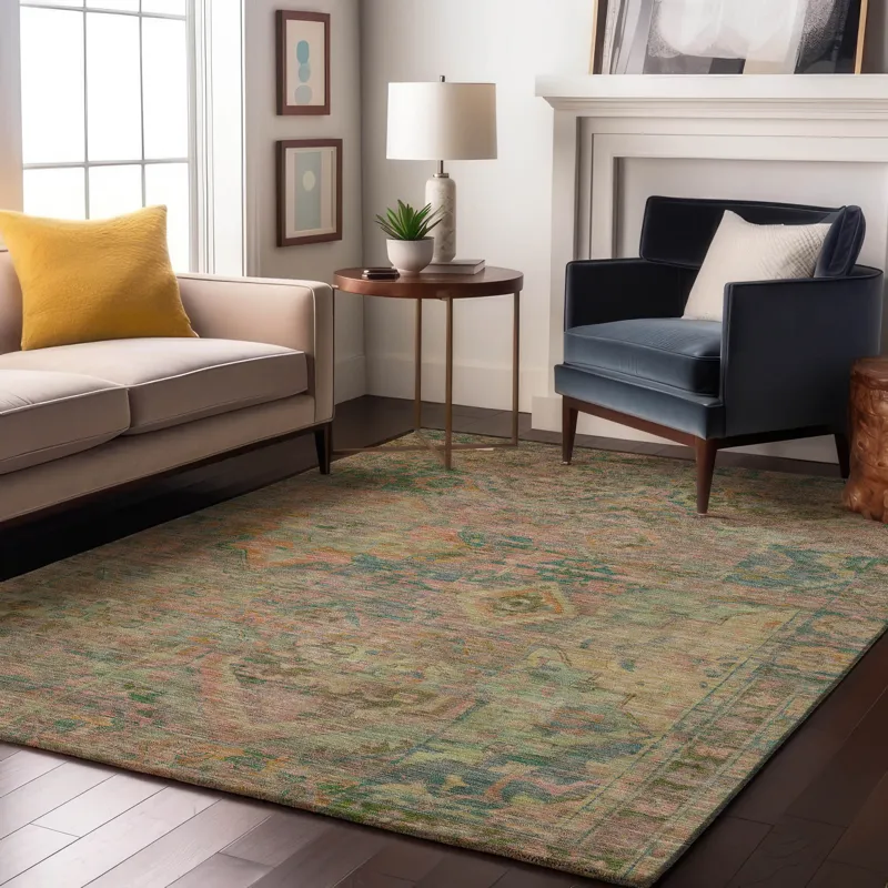 Luxury Washable Indoor/Outdoor Tabrook Blush 8\' x 10\' Rug