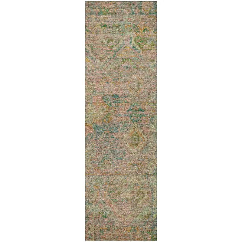Luxury Washable Indoor/Outdoor Tabrook Blush 2\'3\" x 7\'6\" Runner Rug