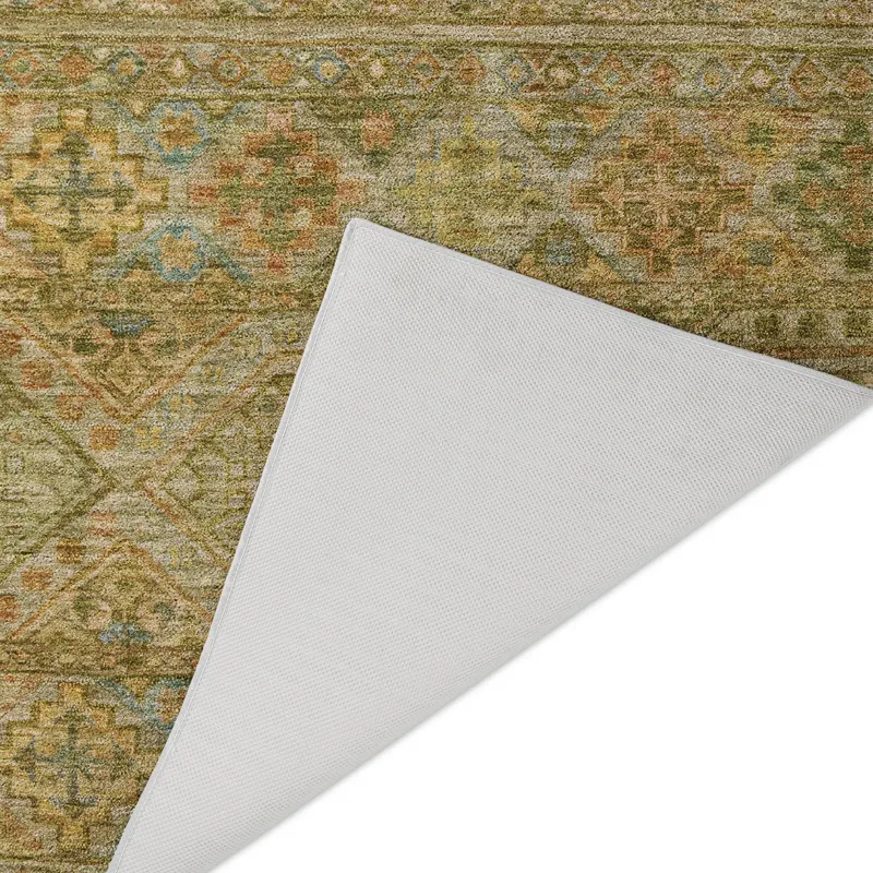 Luxury Washable Indoor/Outdoor Tabrook Aloe 3\' x 5\' Rug