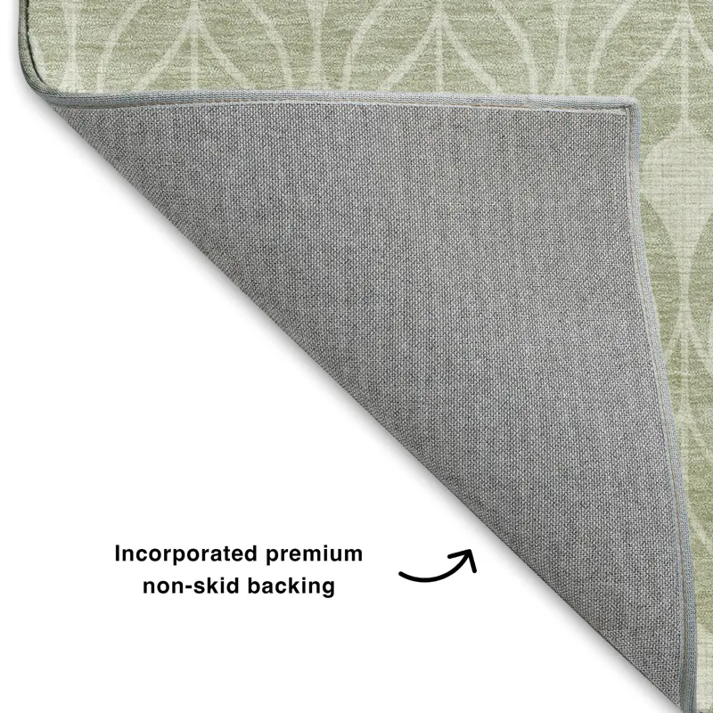 Luxury Washable Indoor/Outdoor The Reserve Celery 10\' x 14\' Rug