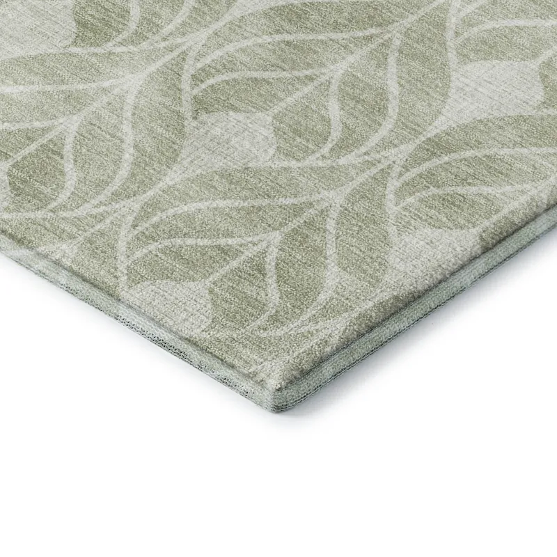 Luxury Washable Indoor/Outdoor The Reserve Celery 10\' x 14\' Rug