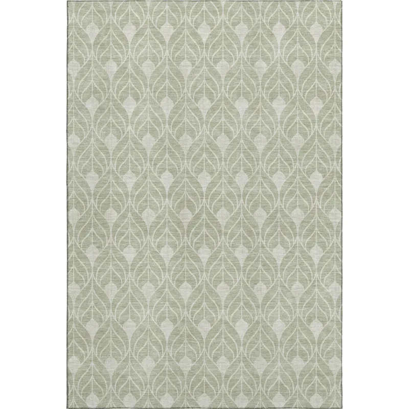 Luxury Washable Indoor/Outdoor The Reserve Celery 10\' x 14\' Rug
