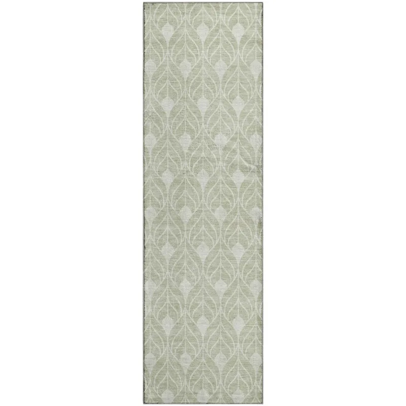 Luxury Washable Indoor/Outdoor The Reserve Celery 2\'3\" x 7\'6\" Runner Rug
