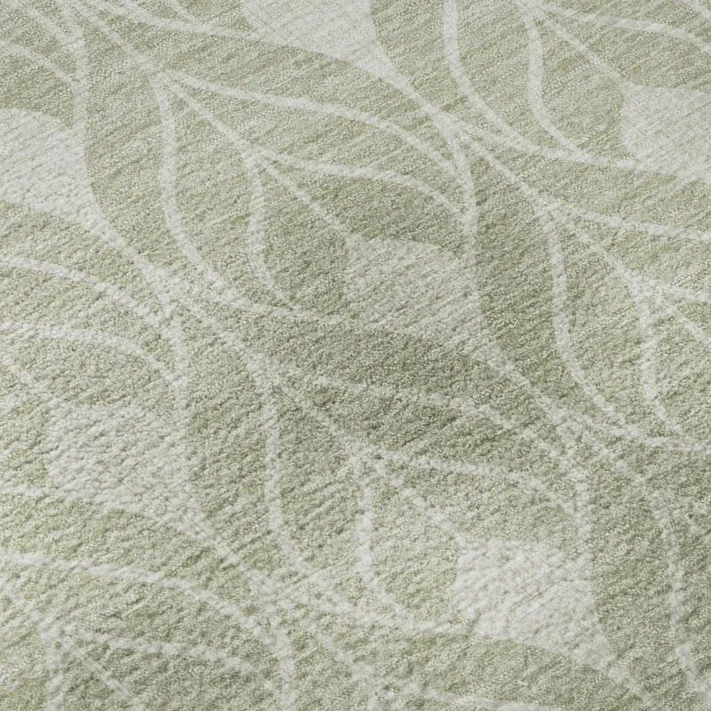 Luxury Washable Indoor/Outdoor The Reserve Celery 10\' x 14\' Rug