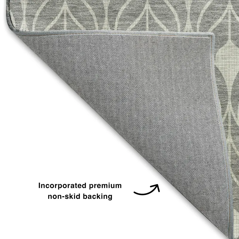 Luxury Washable Indoor/Outdoor The Reserve Gray 2\'6\" x 3\'10\" Rug