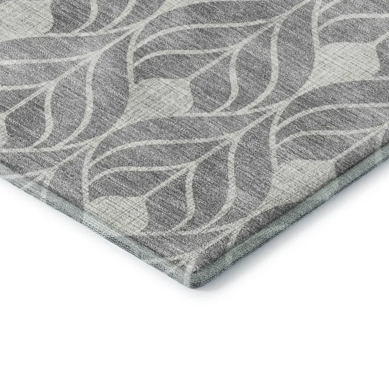Luxury Washable Indoor/Outdoor The Reserve Gray 2\'6\" x 3\'10\" Rug