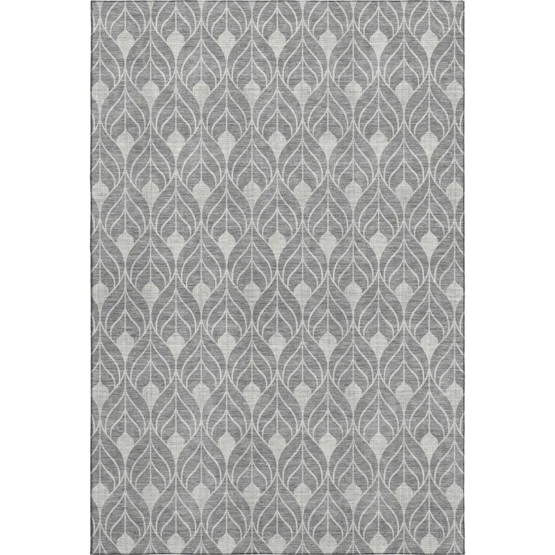 Luxury Washable Indoor/Outdoor The Reserve Gray 2\'6\" x 3\'10\" Rug