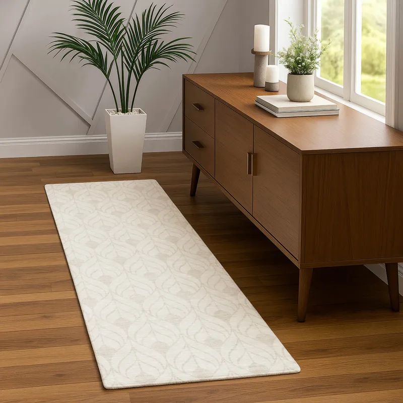 Luxury Washable Indoor/Outdoor The Reserve Ivory 2\'3\" x 7\'6\" Runner Rug