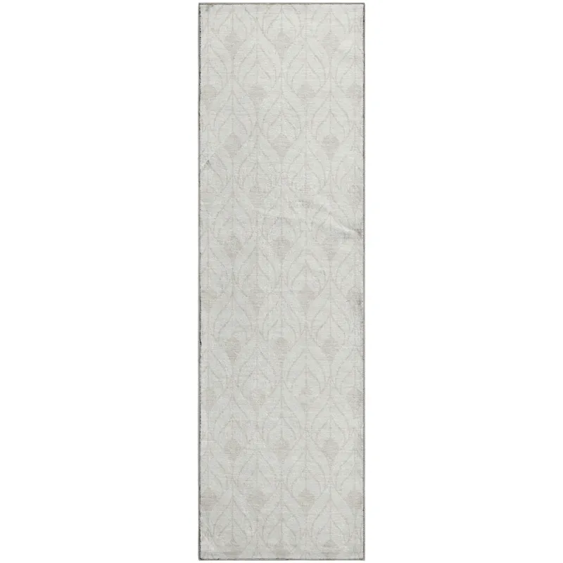 Luxury Washable Indoor/Outdoor The Reserve Ivory 2\'3\" x 7\'6\" Runner Rug