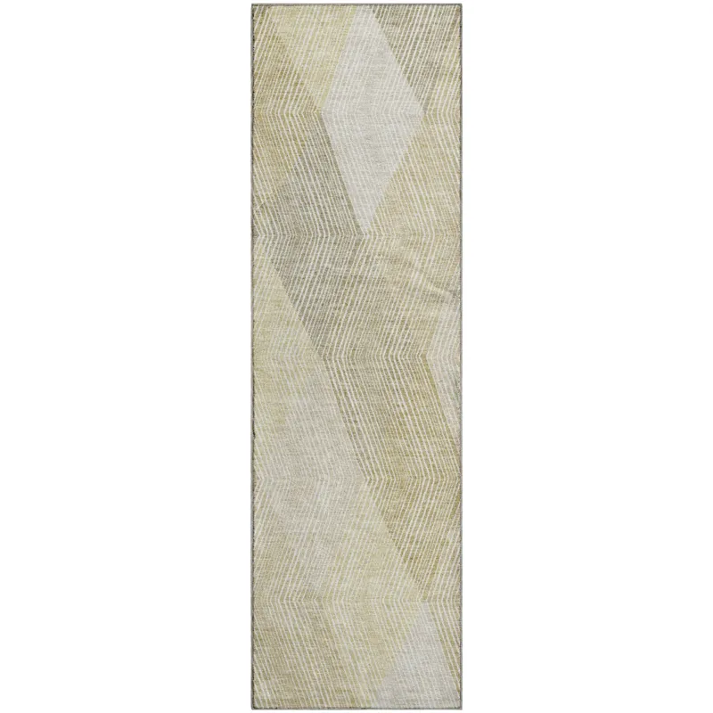 Luxury Washable Indoor/Outdoor The Reserve Beige 2\'3\" x 7\'6\" Runner Rug