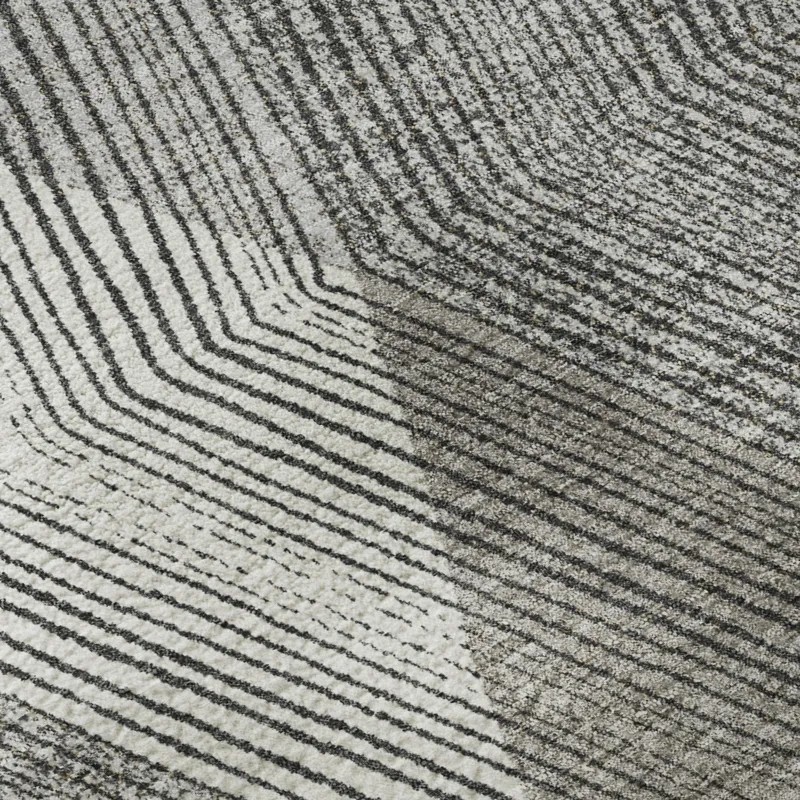 Luxury Washable Indoor/Outdoor The Reserve Charcoal 1\'8\" x 2\'6\" Rug