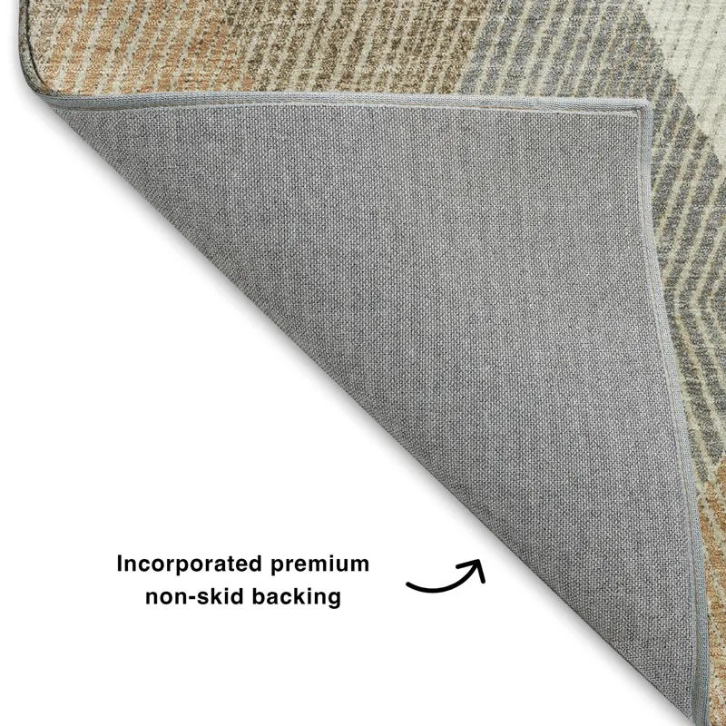 Luxury Washable Indoor/Outdoor The Reserve Copper 10\' x 14\' Rug
