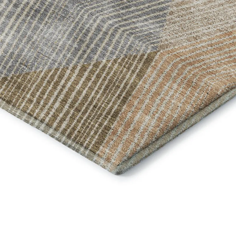 Luxury Washable Indoor/Outdoor The Reserve Copper 10\' x 14\' Rug