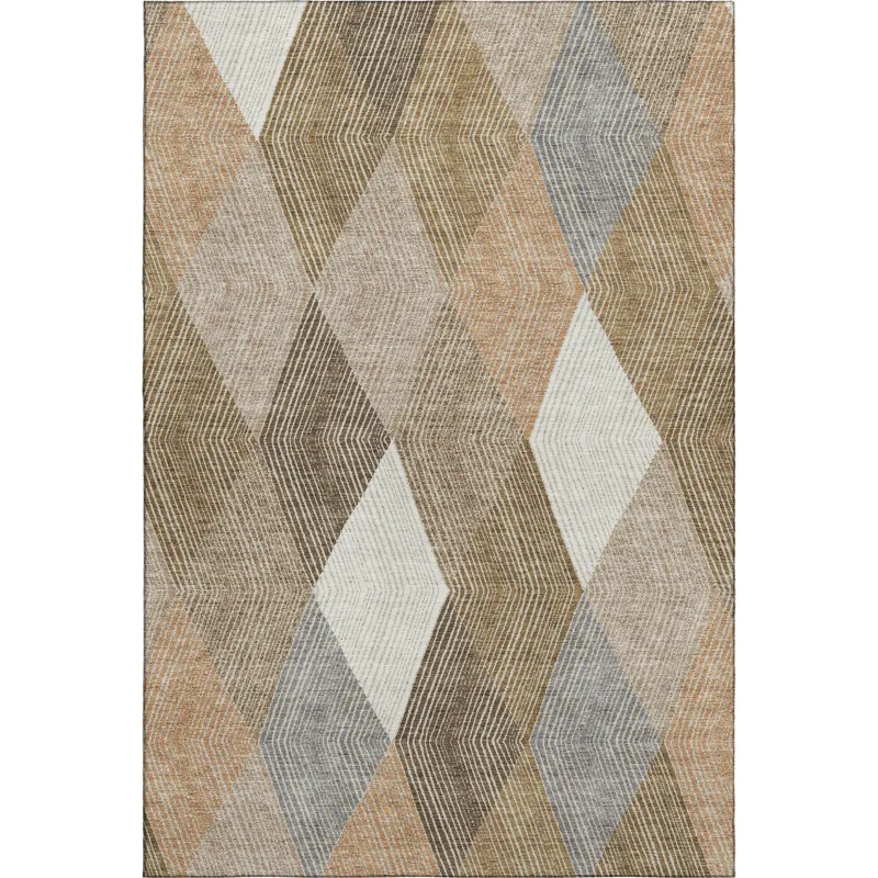 Luxury Washable Indoor/Outdoor The Reserve Copper 10\' x 14\' Rug