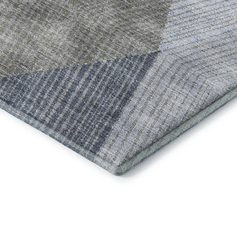 Luxury Washable Indoor/Outdoor The Reserve Denim 5\' x 7\'6\" Rug