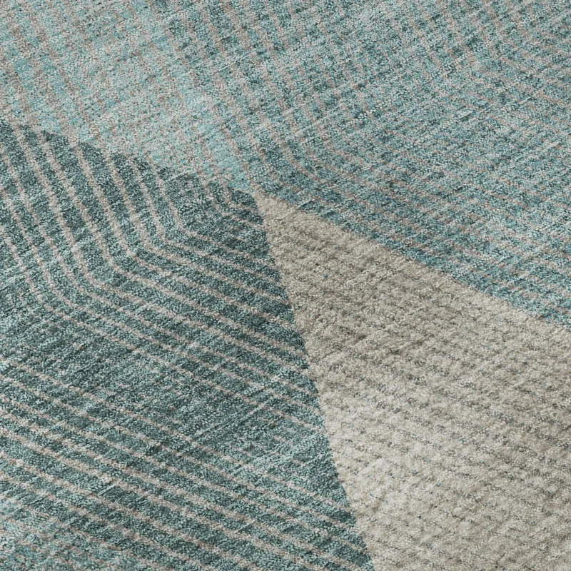 Luxury Washable Indoor/Outdoor The Reserve Turquoise 10\' x 14\' Rug