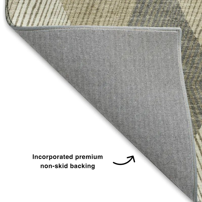 Luxury Washable Indoor/Outdoor The Reserve Wheat 8\' x 10\' Rug