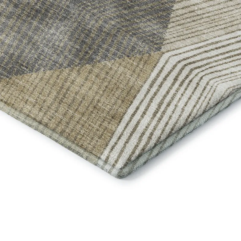 Luxury Washable Indoor/Outdoor The Reserve Wheat 8\' x 10\' Rug