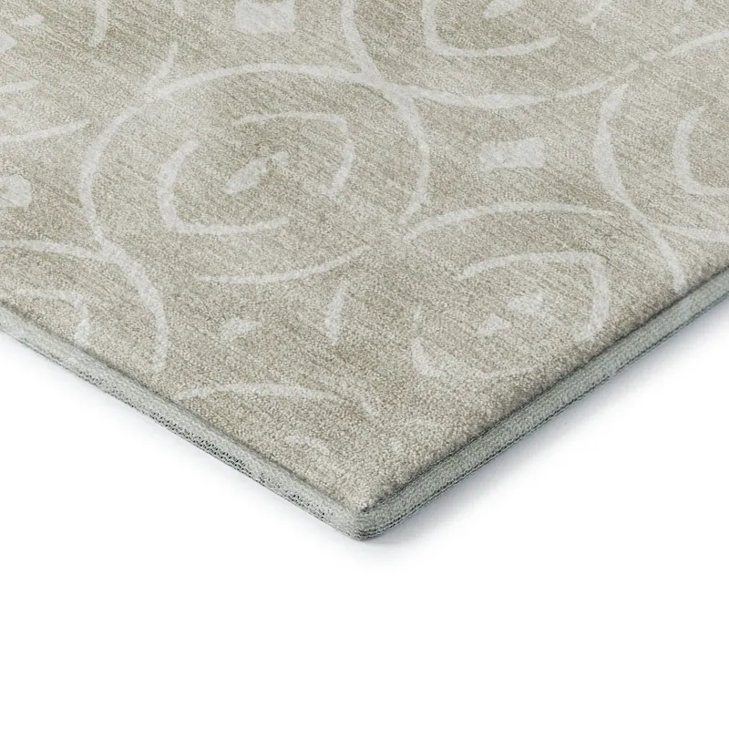 Luxury Washable Indoor/Outdoor The Reserve Beige 2\'6\" x 3\'10\" Rug