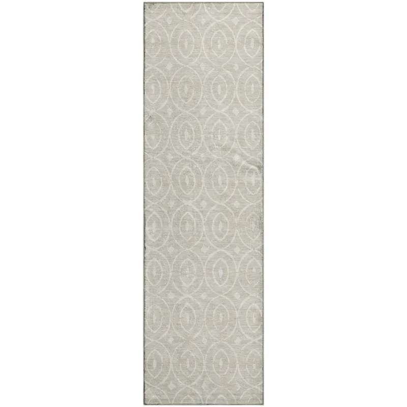 Luxury Washable Indoor/Outdoor The Reserve Beige 2\'3\" x 7\'6\" Runner Rug