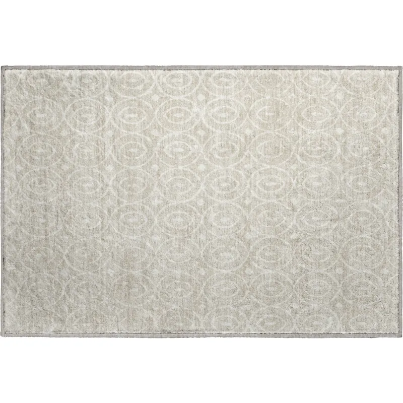 Luxury Washable Indoor/Outdoor The Reserve Beige 1\'8\" x 2\'6\" Rug