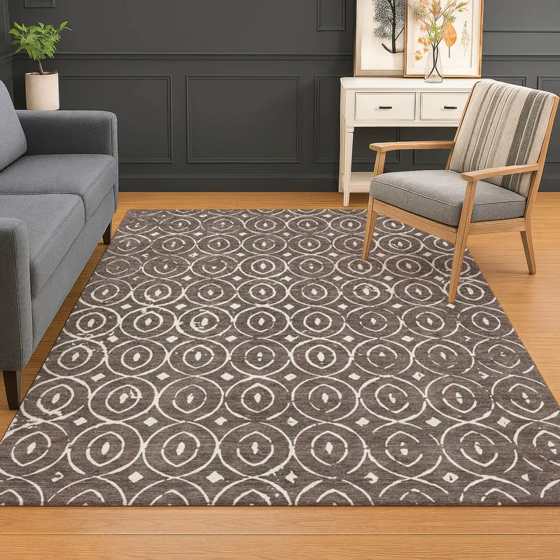 Luxury Washable Indoor/Outdoor The Reserve Brown 2\'6\" x 3\'10\" Rug