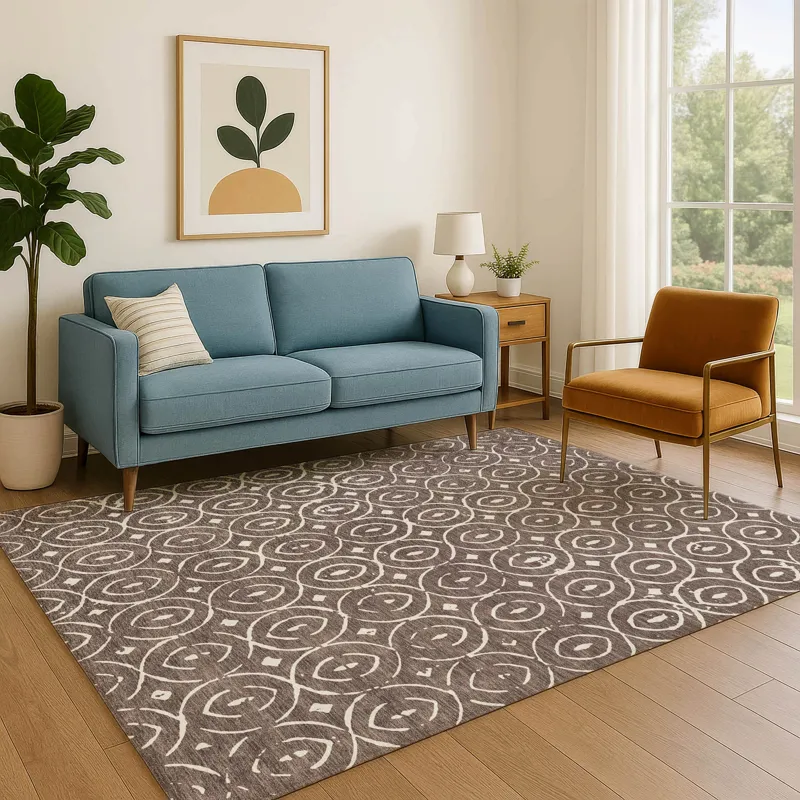 Luxury Washable Indoor/Outdoor The Reserve Brown 2\'6\" x 3\'10\" Rug